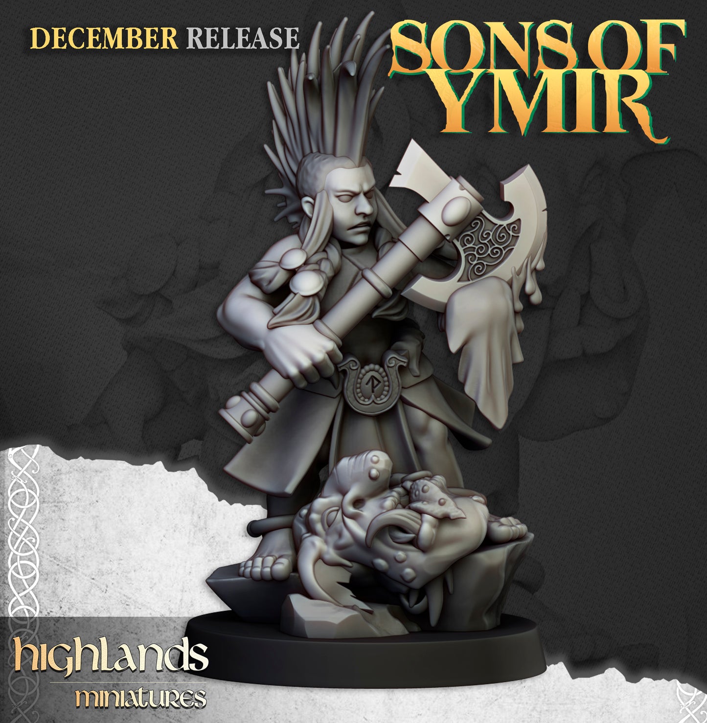 Female Dwarf Trollseeker - Highlands Miniatures