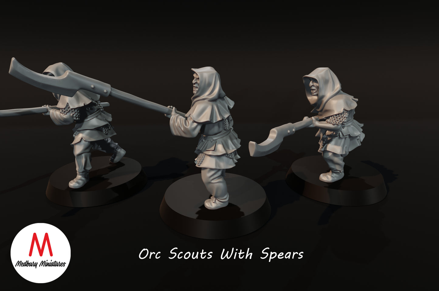 Éclaireurs orques avec lances - Medbury Miniatures