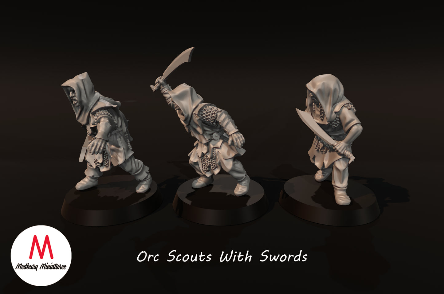 Scouts orques avec épées - Medbury Miniatures