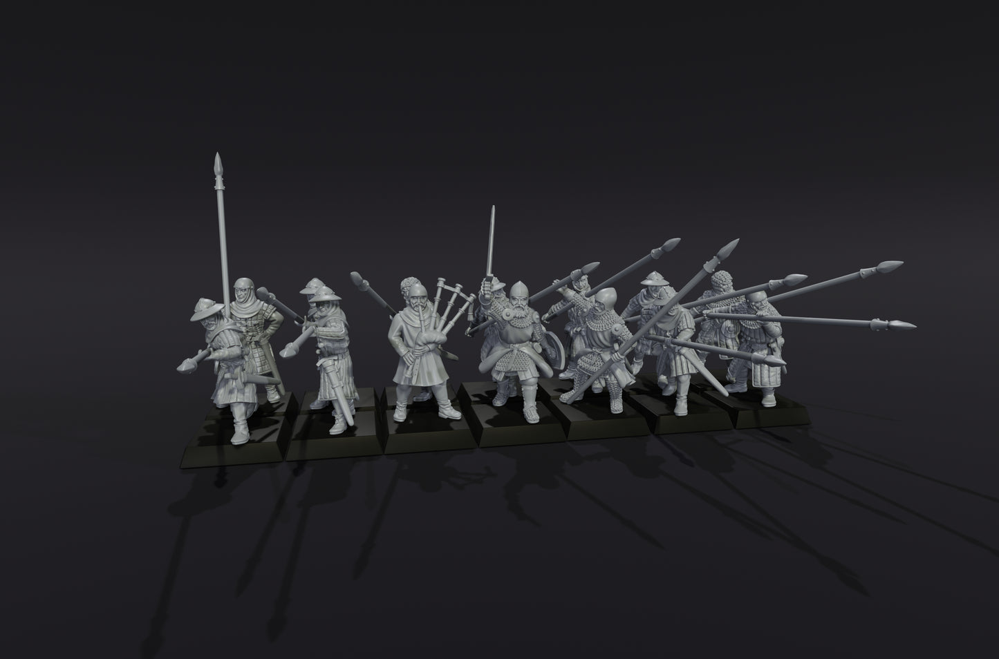 14th Century Scottish Pikemen 2 - Medbury Miniatures