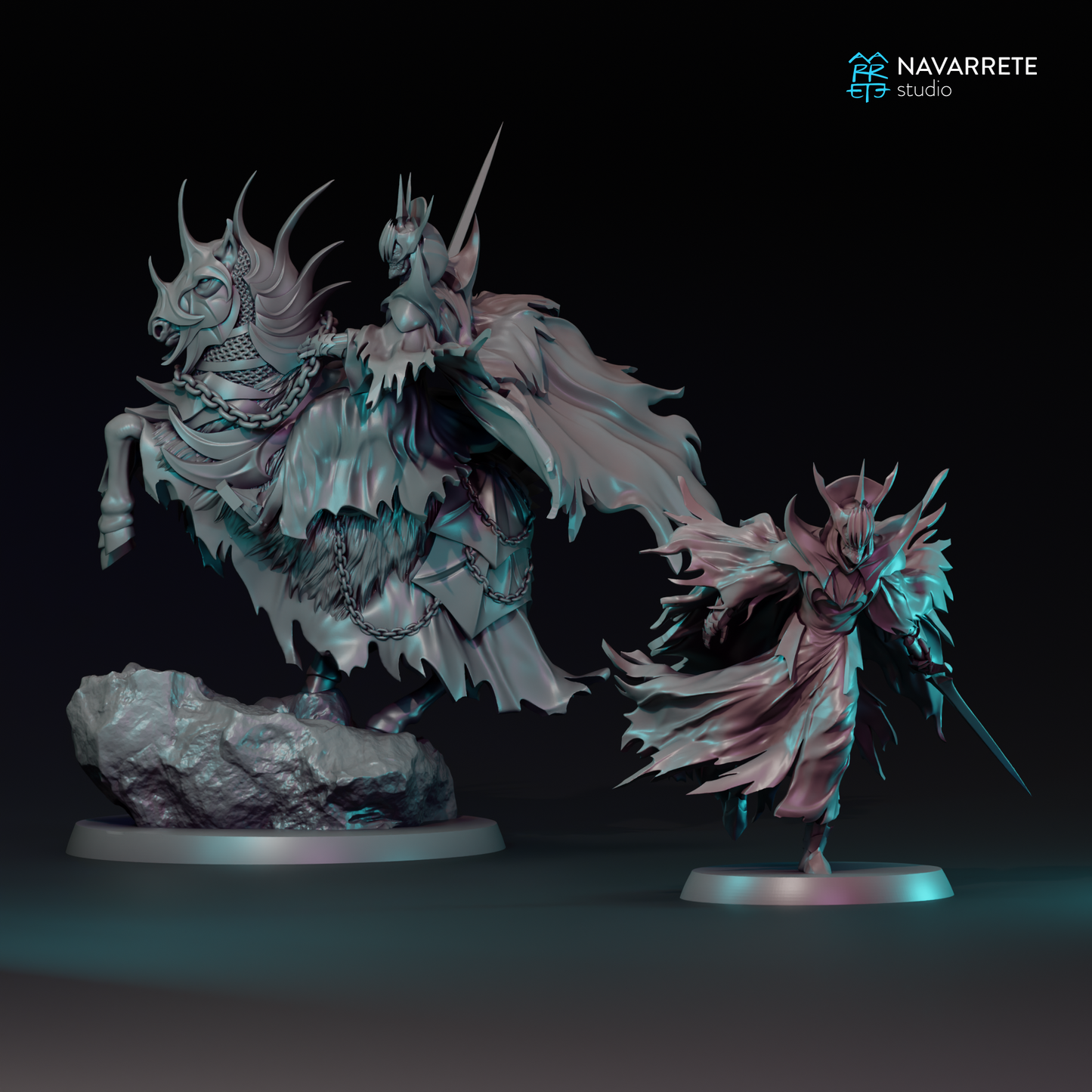 The Black Herald on Foot and Horse - Navarrete Studio