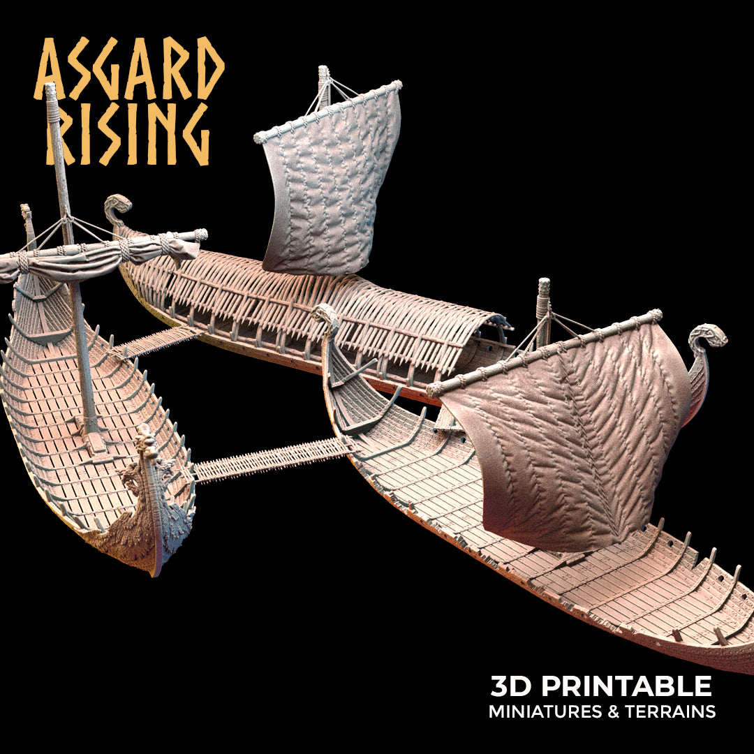Expedition Drakkars (Viking Ships Scenery) - Asgard Rising – HammerLine