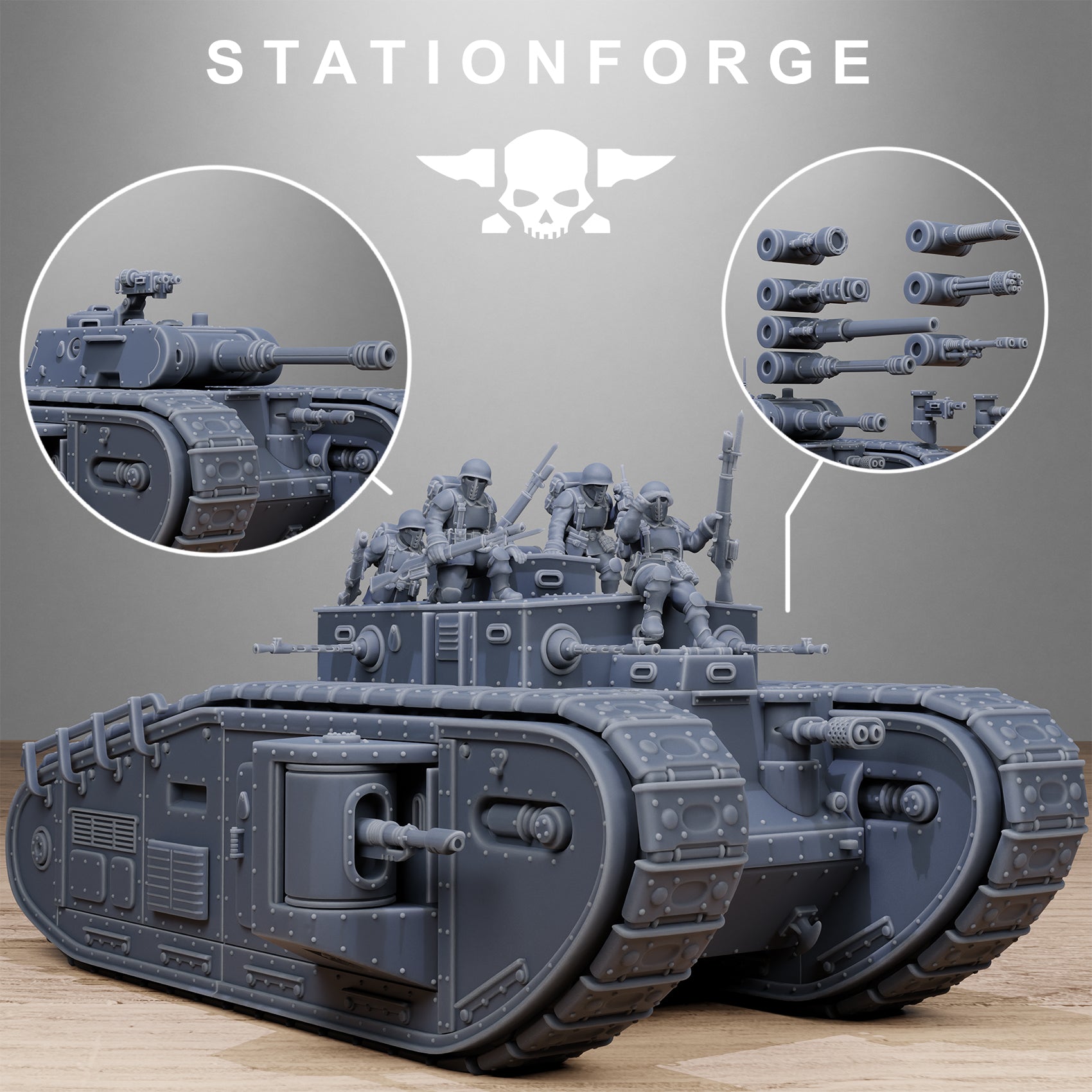 StationForge 3Dプリントミニチュア 30体 ウォーハンマー FreeGuard Heavy Tank - Station Forge – HammerLine
