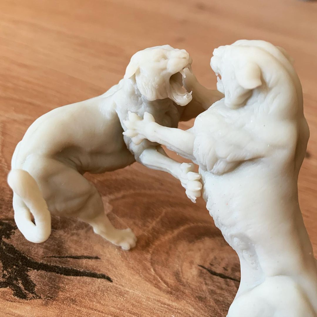 Kampf des bengalischen Tigers - Animal Den Miniatures