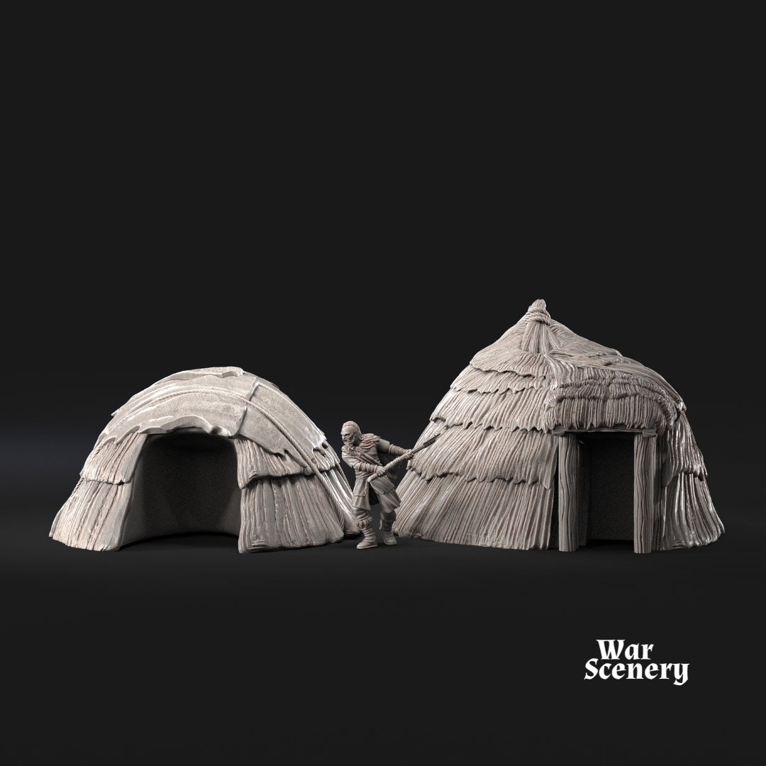 2x Fellmount Reavers native dwelling | Scenery - Davale Games