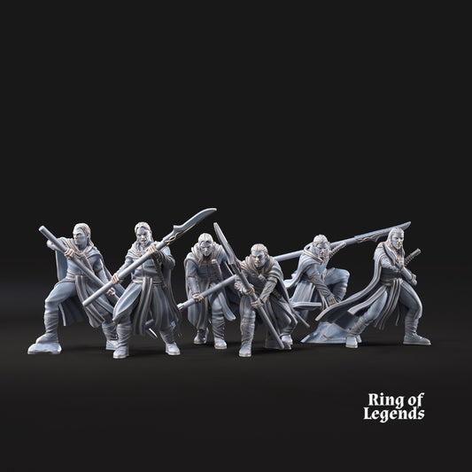 6x Forest guardians Spearmen | Galanthir Elves | Ring Of Legends - Davale Games