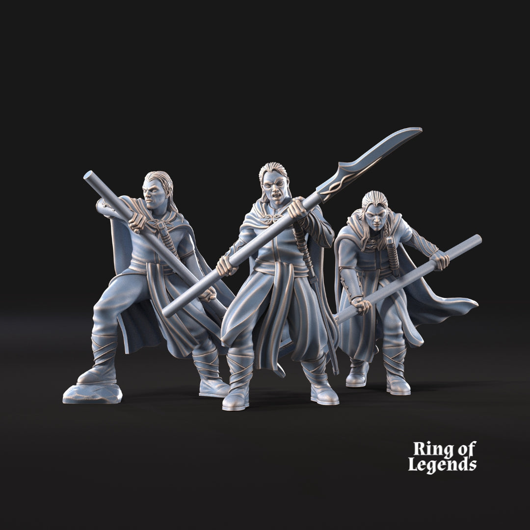 6x Forest guardians Spearmen | Galanthir Elves | Ring Of Legends - Davale Games