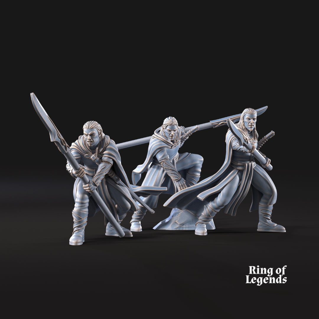 6x Forest guardians Spearmen | Galanthir Elves | Ring Of Legends - Davale Games