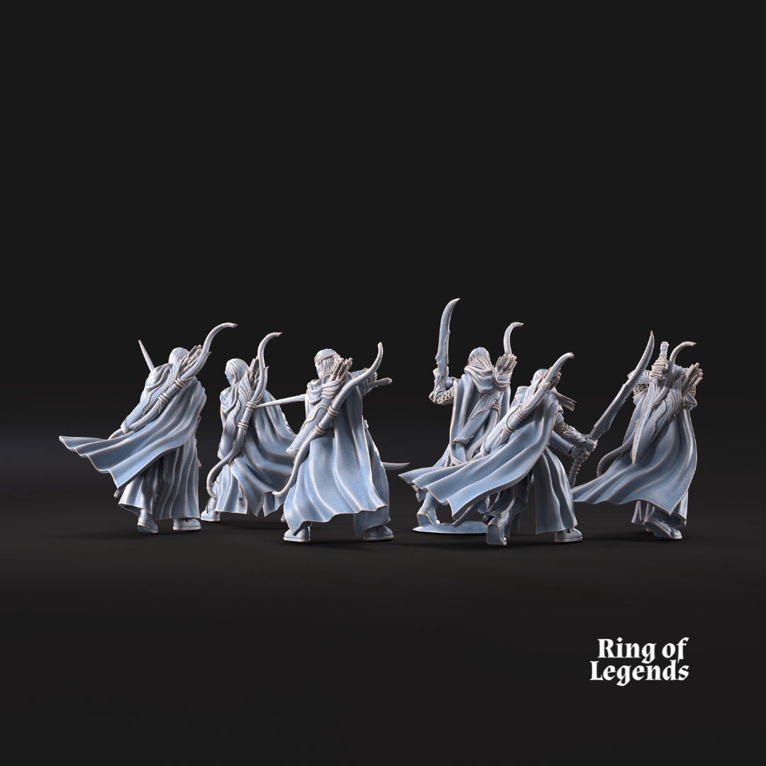 6x Forest guardians with sword | Galanthir Elves | Ring Of Legends - Davale Games