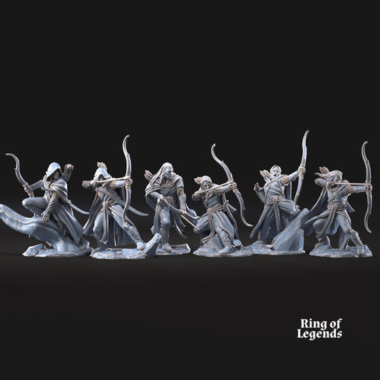 6x Forest Guardians with bow | Galanthir Elves | Ring of Legends - Davale Games