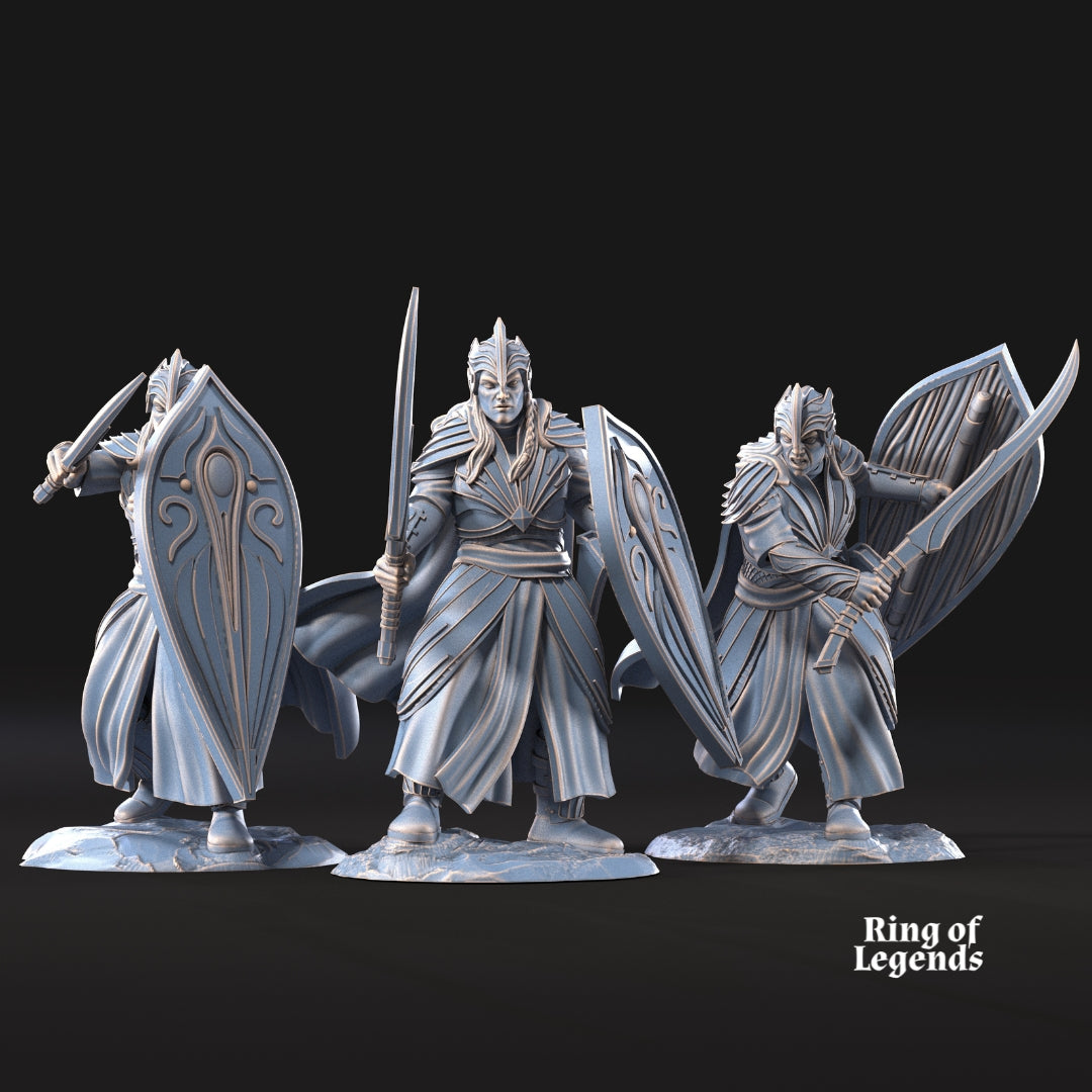 6x Galanthir Elves Sword and Shield | Galanthir Elves | Ring of Legends - Davale Games