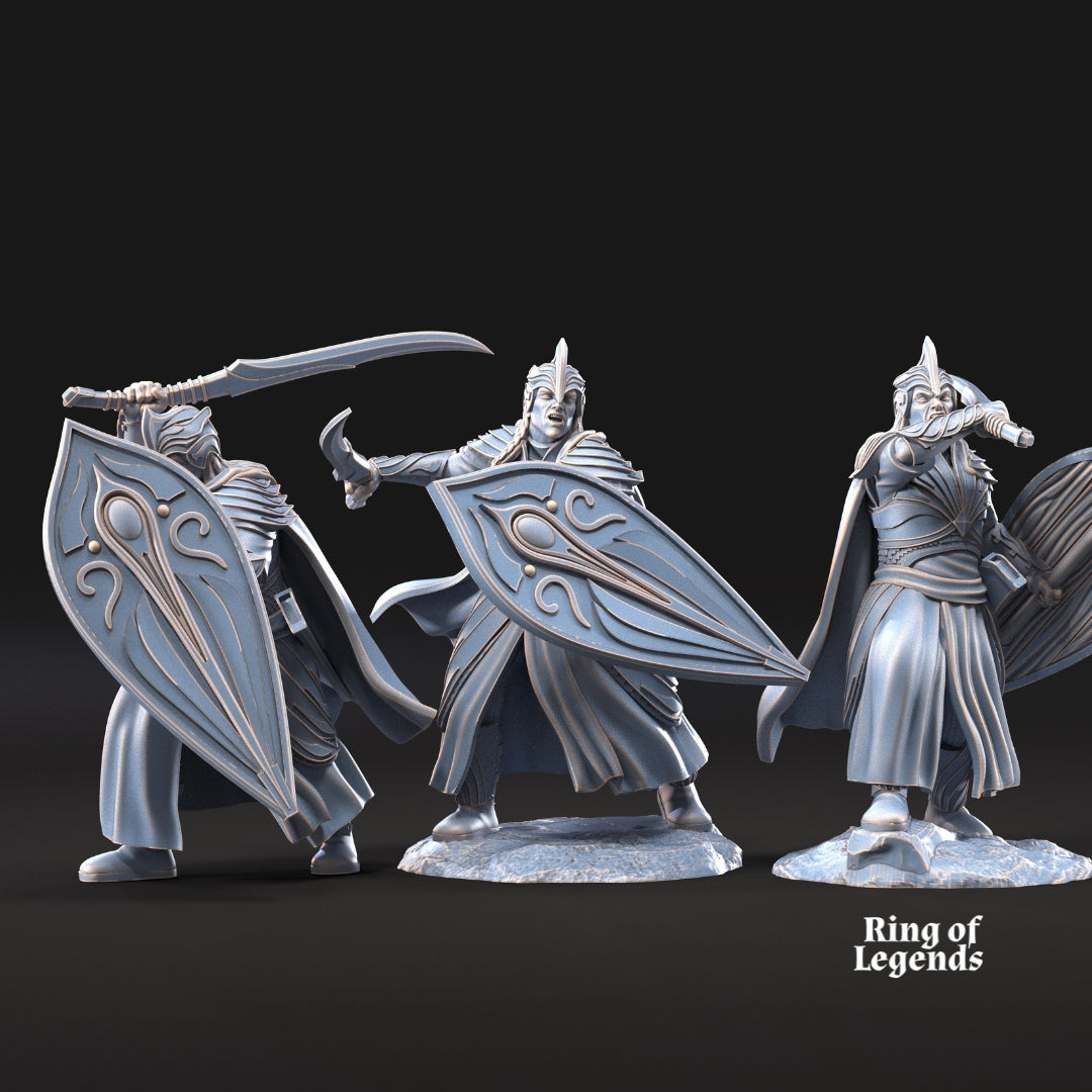 6x Galanthir Elves Sword and Shield | Galanthir Elves | Ring of Legends - Davale Games