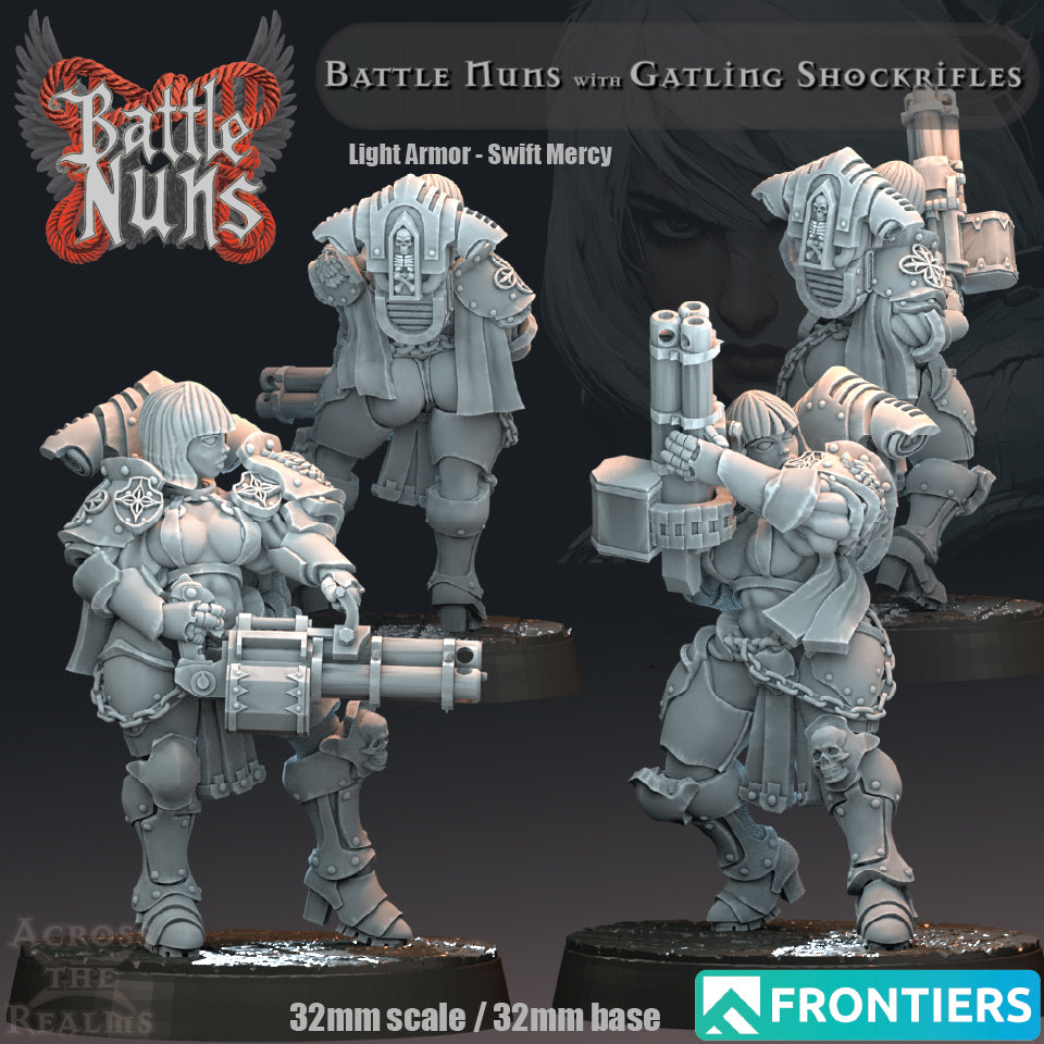 Battle Nuns with Gatling Shockrifles - Across the Realms