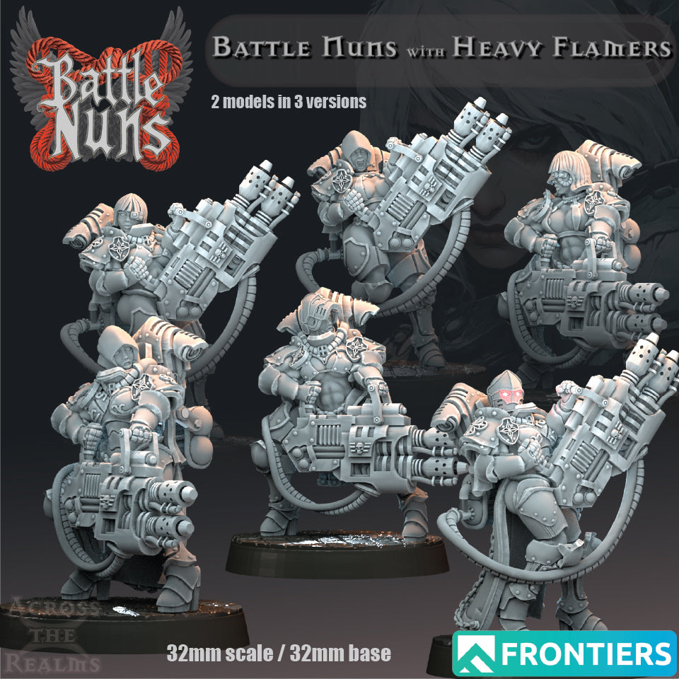 Battle Nuns with Heavy Flamers - Across the Realms