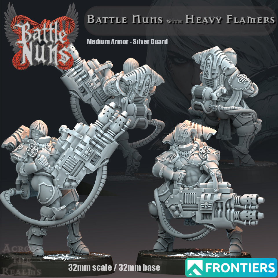Battle Nuns with Heavy Flamers - Across the Realms