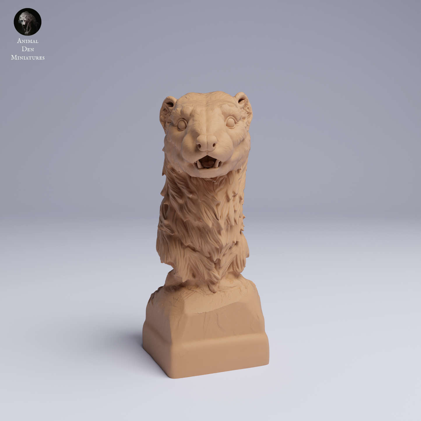 European Polecat Bust - Animal Den Miniatures