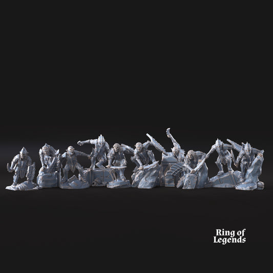 10x Goblins of the Cave Warriors with Sword and Shield - Ring of Legends - Davale Games
