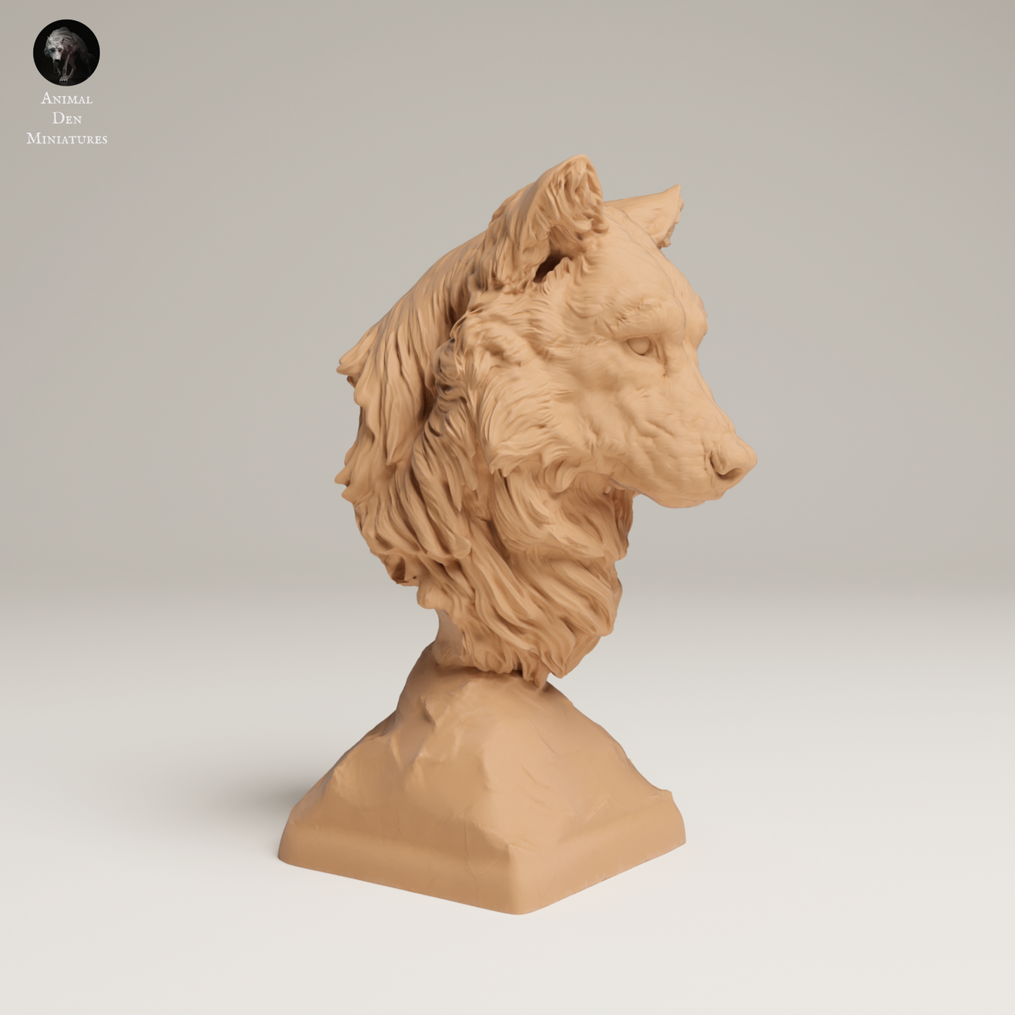 Grey Wolf Bust - Animal Den Miniatures