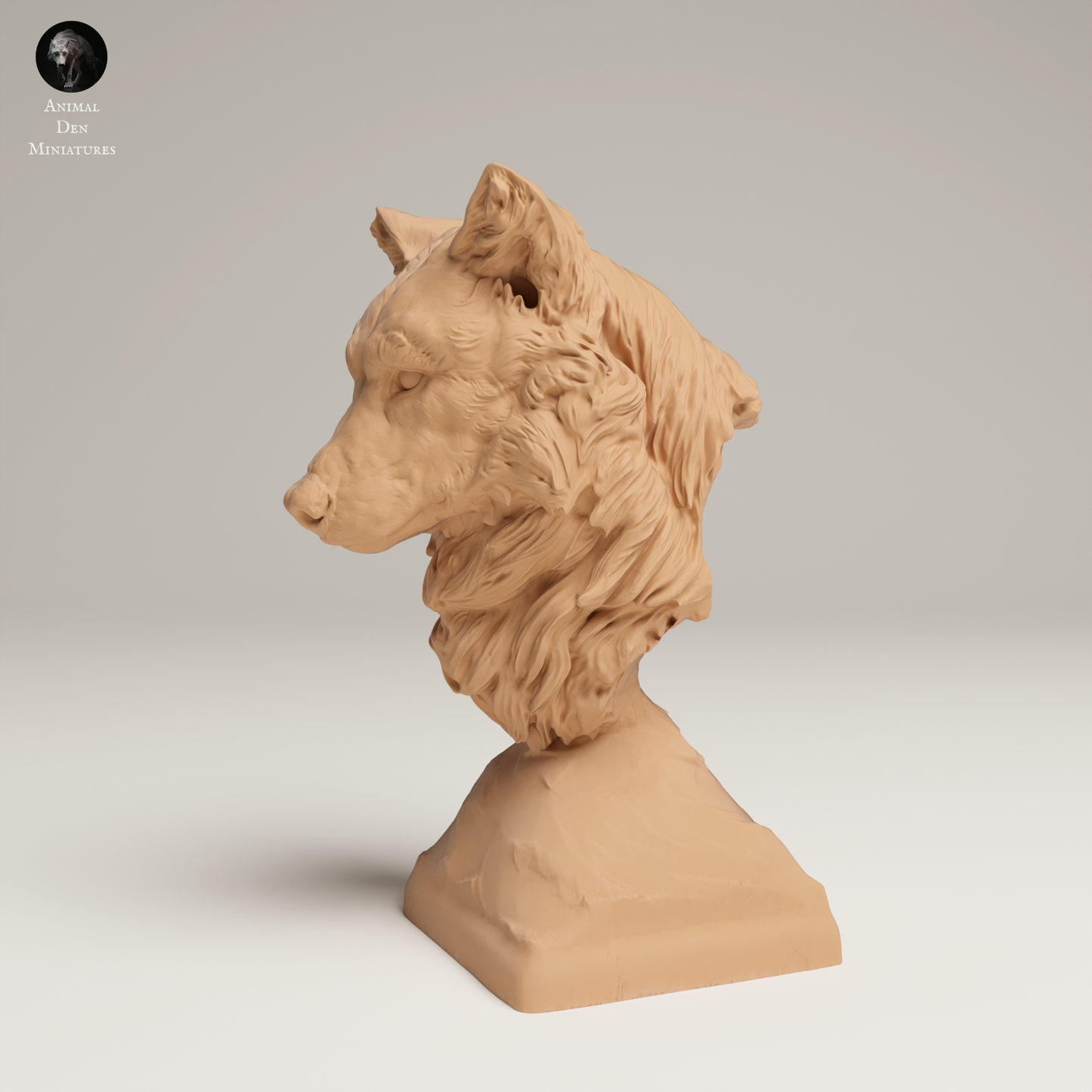Grey Wolf Bust - Animal Den Miniatures