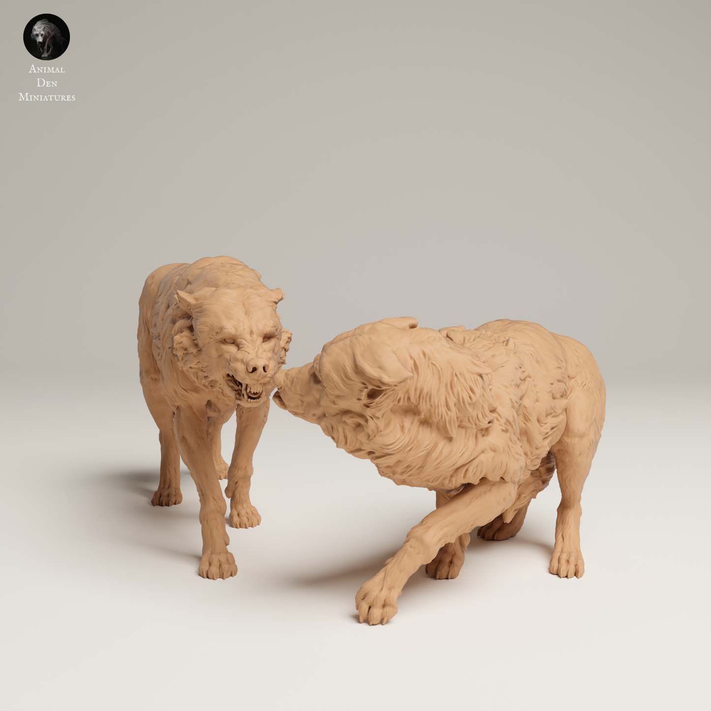 Grey Wolves Aggresive - Animal Den Miniatures