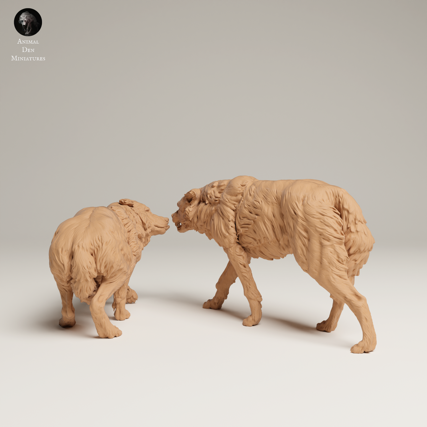 Grey Wolves Aggresive - Animal Den Miniatures