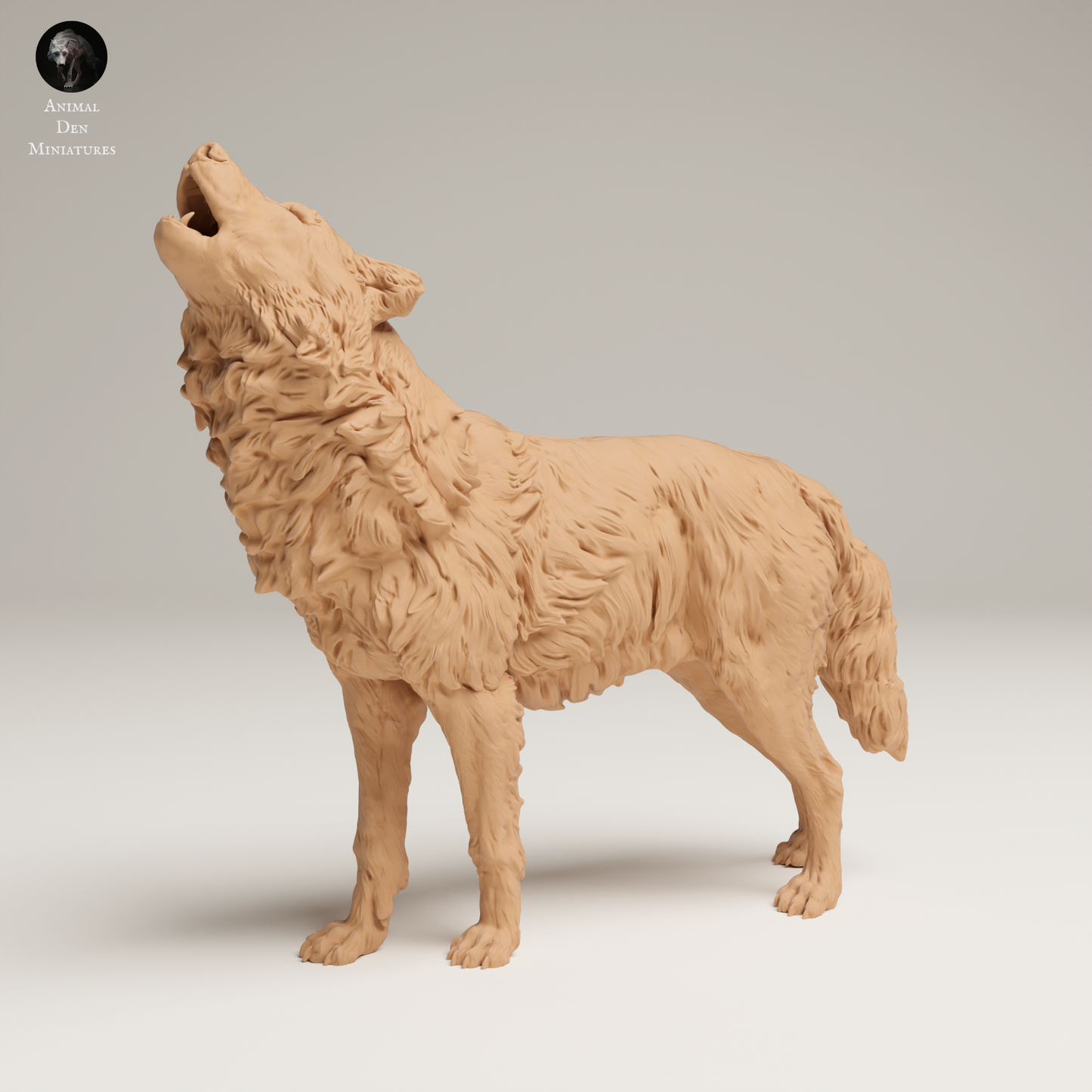 Grey Wolf Howl - Animal Den Miniatures