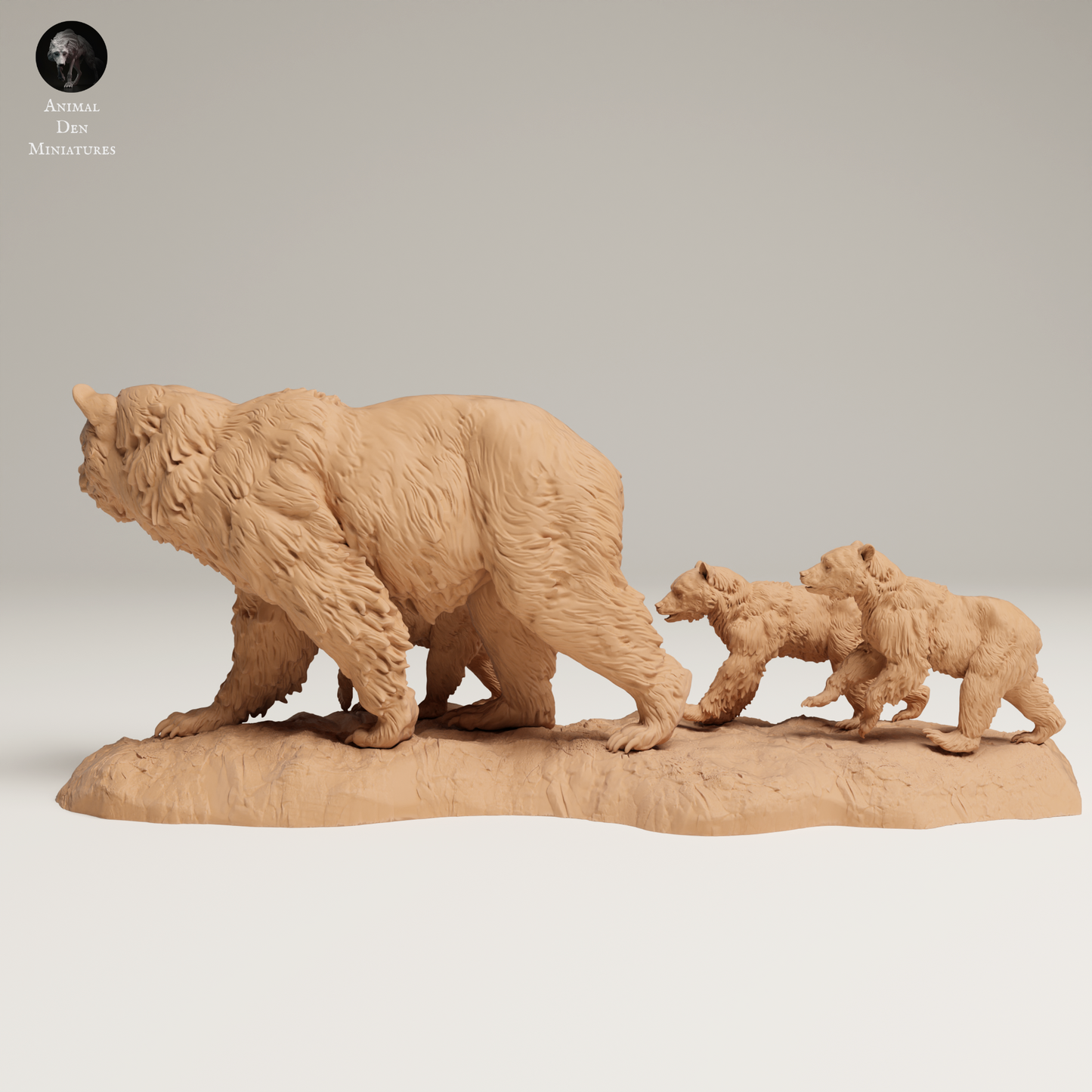 Grizzly Family - Animal Den Miniatures