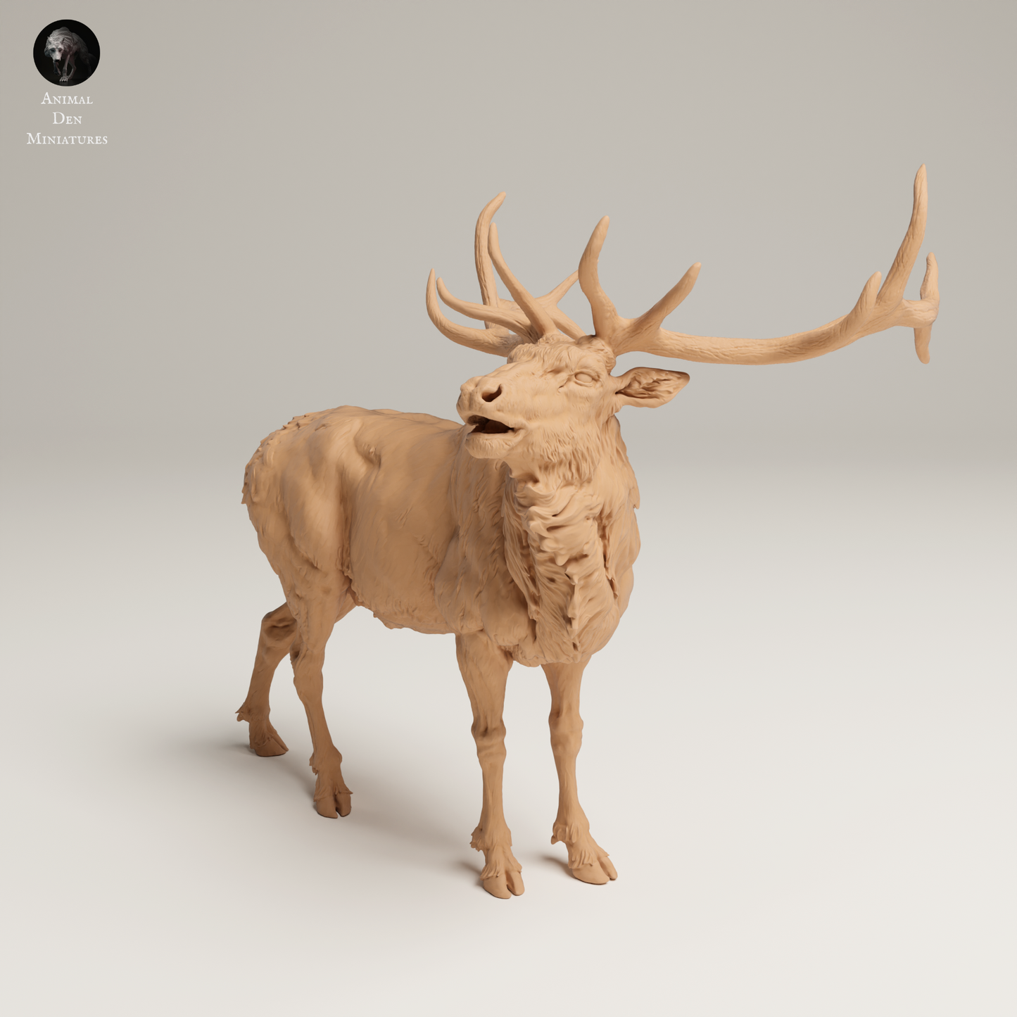 Rocky Mountain Elk Bugle - Animal Den Miniatures