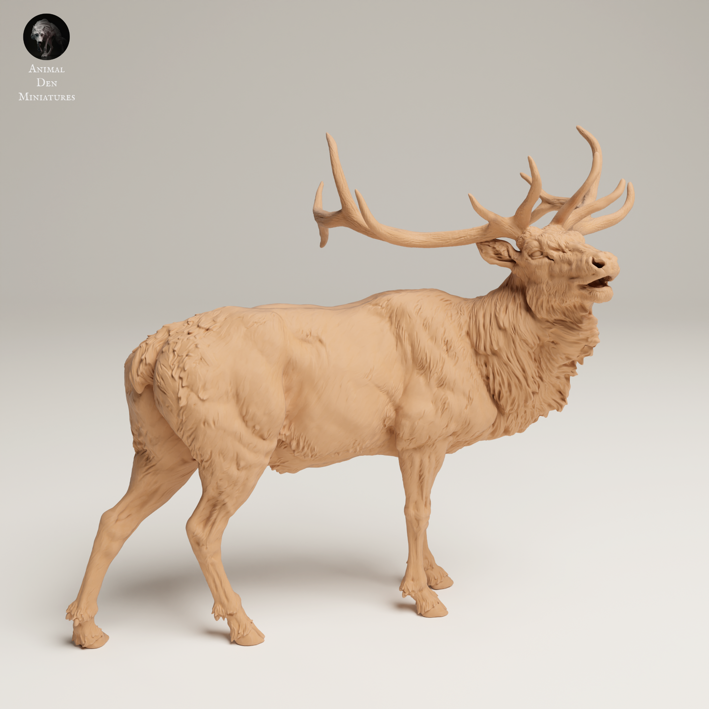Rocky Mountain Elk Bugle - Animal Den Miniatures