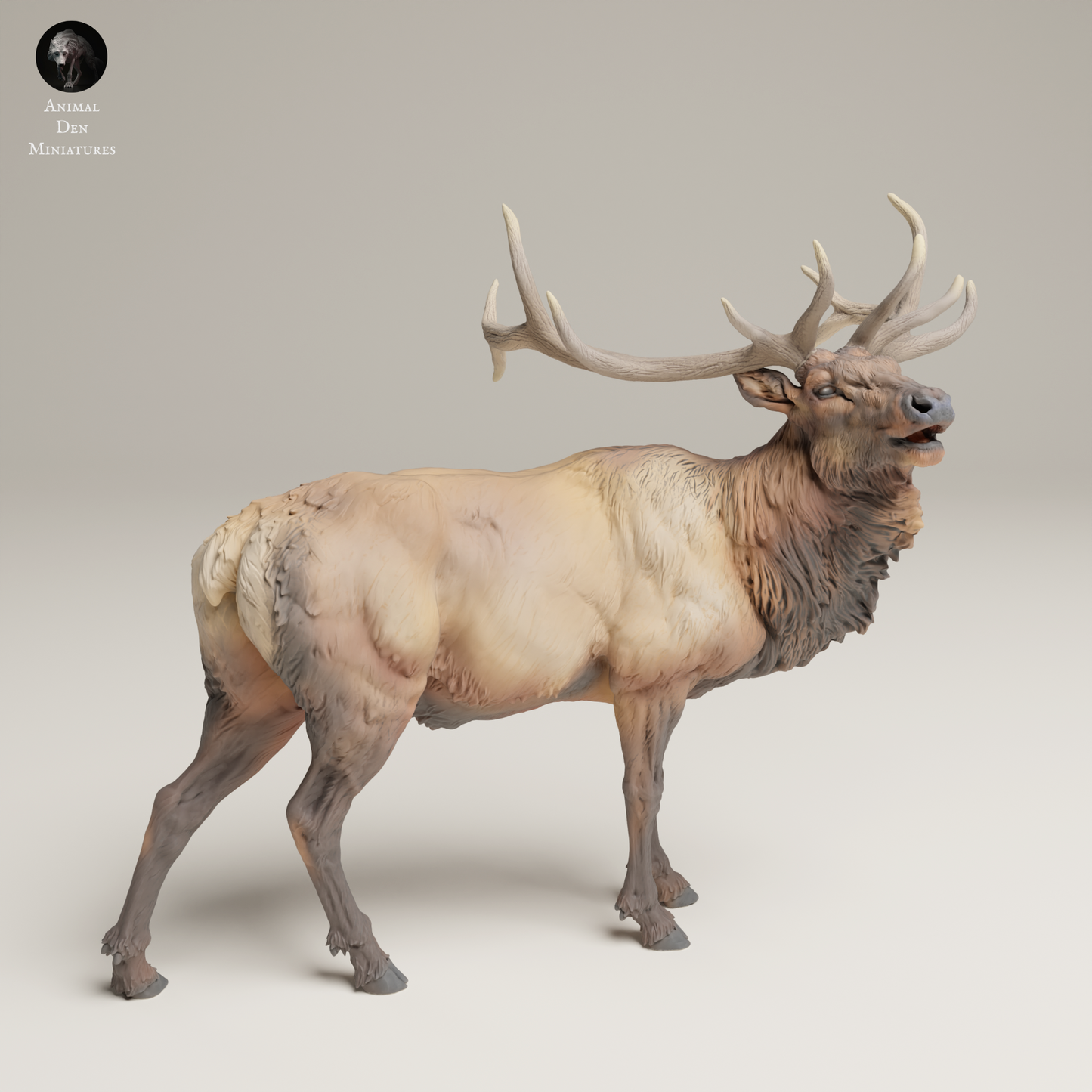Rocky Mountain Elk Bugle - Animal Den Miniatures