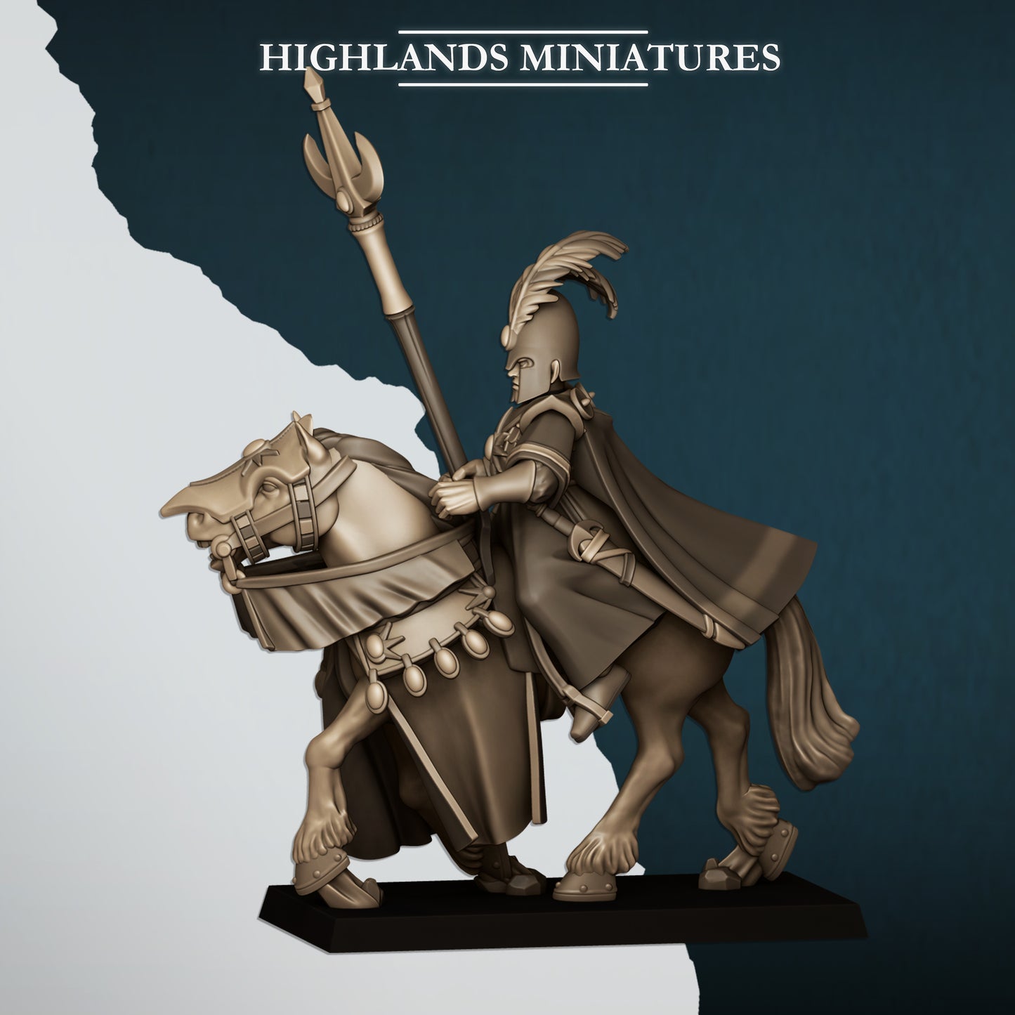 Mounted Aegean Mage on Horse - Highlands Miniatures