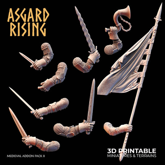 MEDIEVAL: Additional arms with weapons and accessories - Asgard Rising