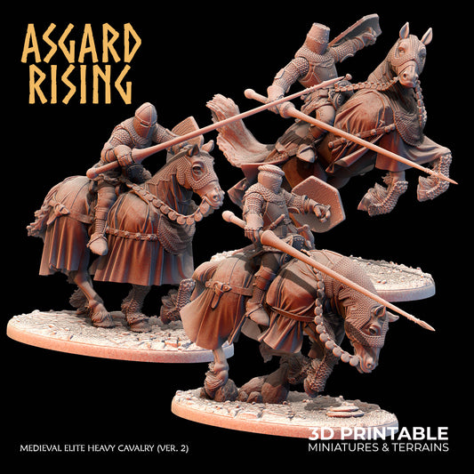 MEDIEVAL: Medieval Elite Heavy Cavalry (ver. 2 - Lances and Shields) - Asgard Rising