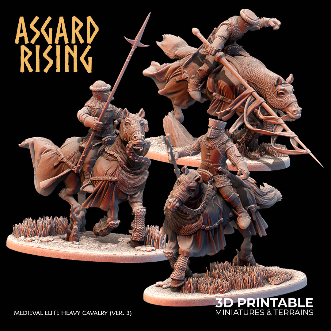 MEDIEVAL: Medieval Elite Heavy Cavalry (ver. 3 - Lance and Spears) - Asgard Rising