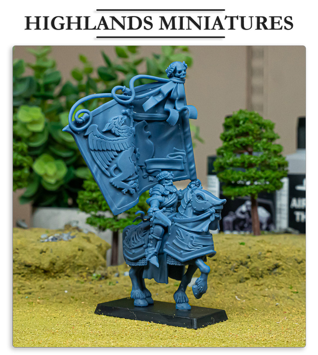 Sunland Battle Standard Bearer on Foot and Mounted - Highlands Miniatures