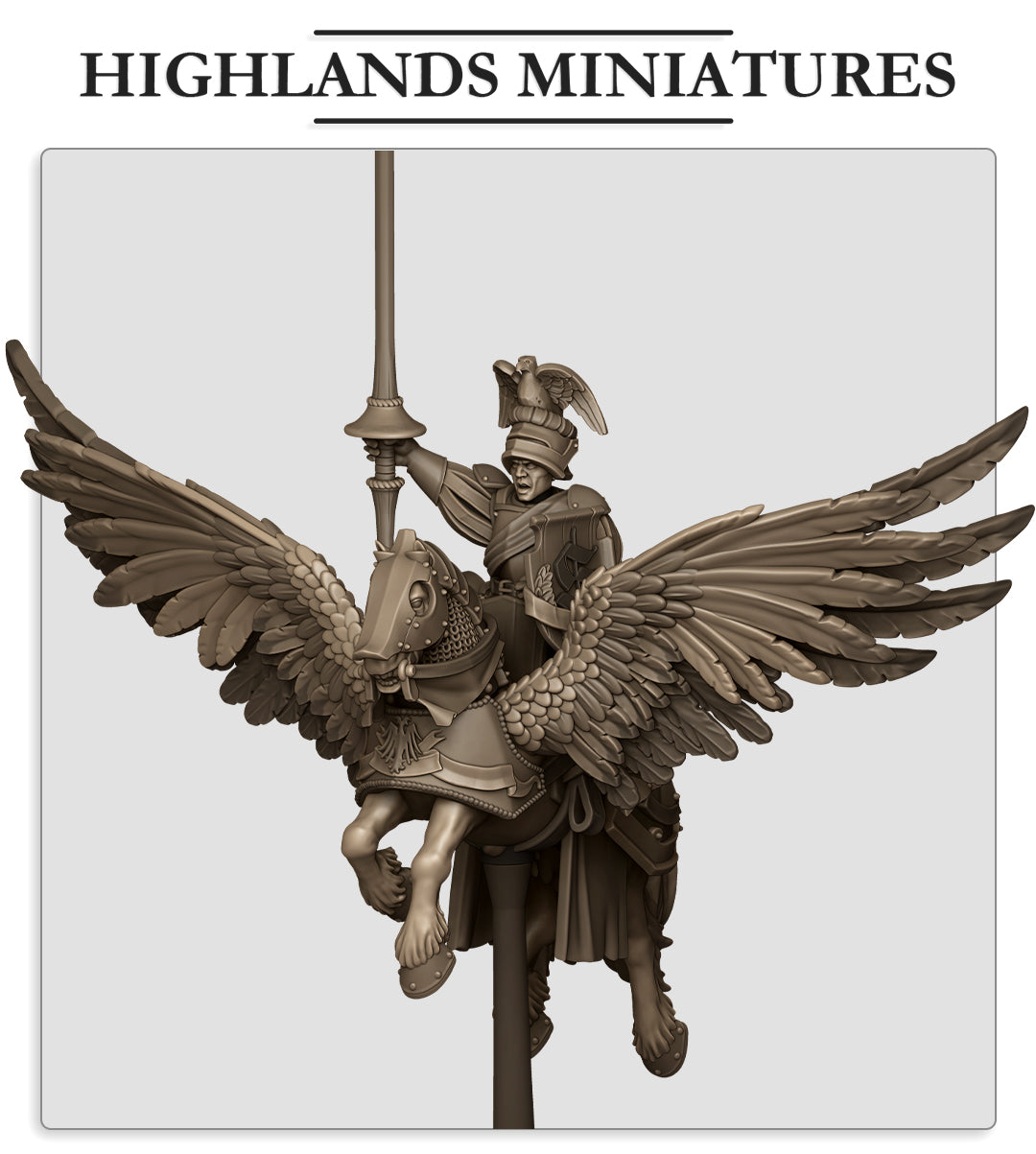 Sunland General on Pegasus - Highlands Miniatures