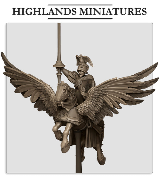 Sunland General on Pegasus - Highlands Miniatures