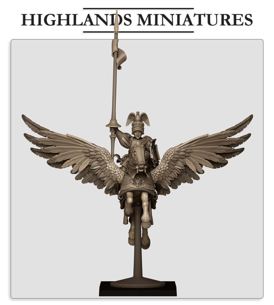 Sunland General on Pegasus - Highlands Miniatures