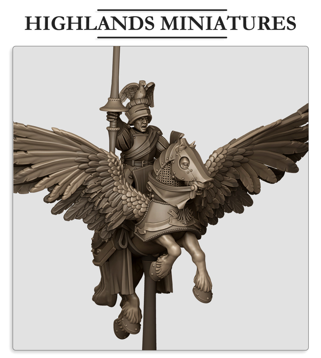 Sunland General on Pegasus - Highlands Miniatures