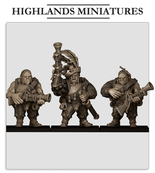 Sunland Ogres with Blunderbuss - Highlands Miniatures