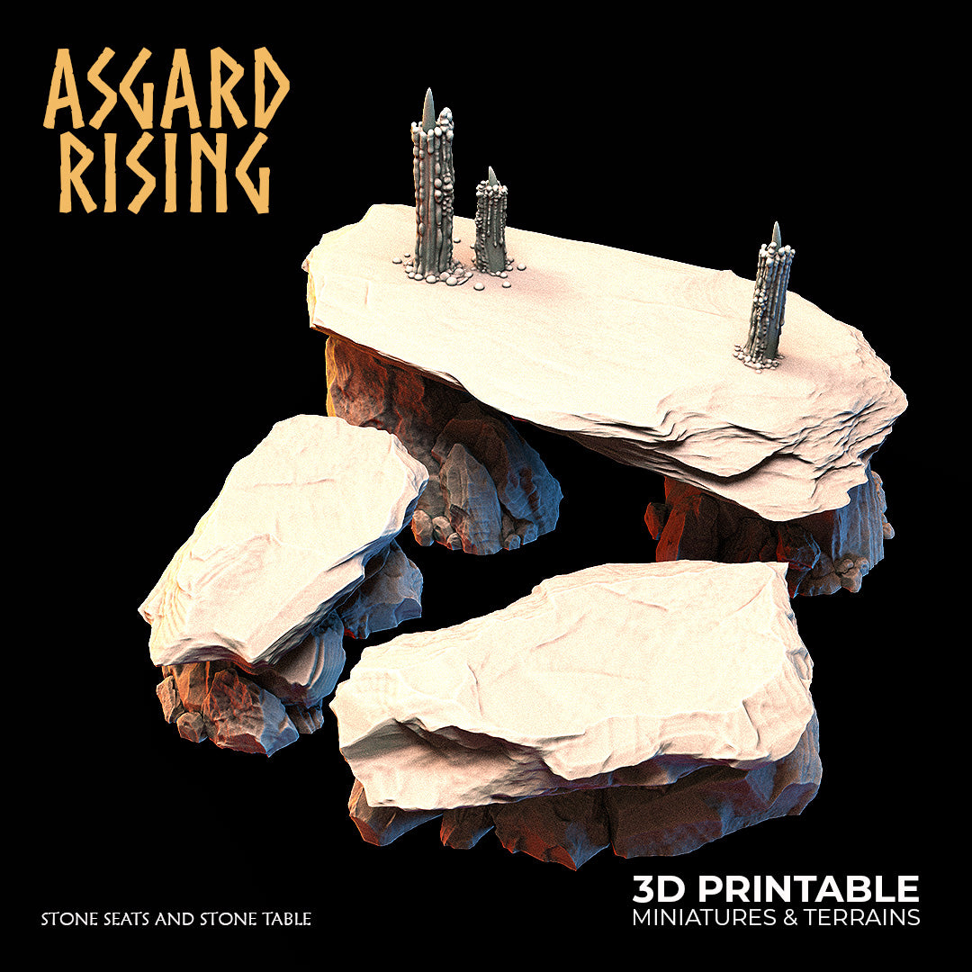 Stone Seats and Stone Table - Asgard Rising