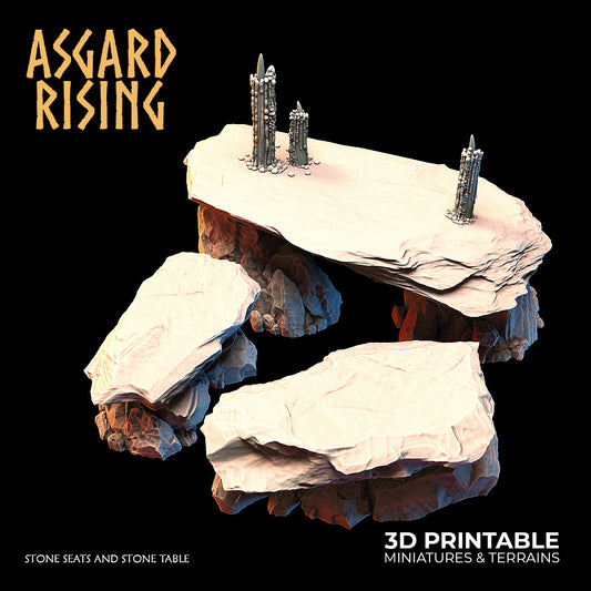 Stone Seats and Stone Table - Asgard Rising