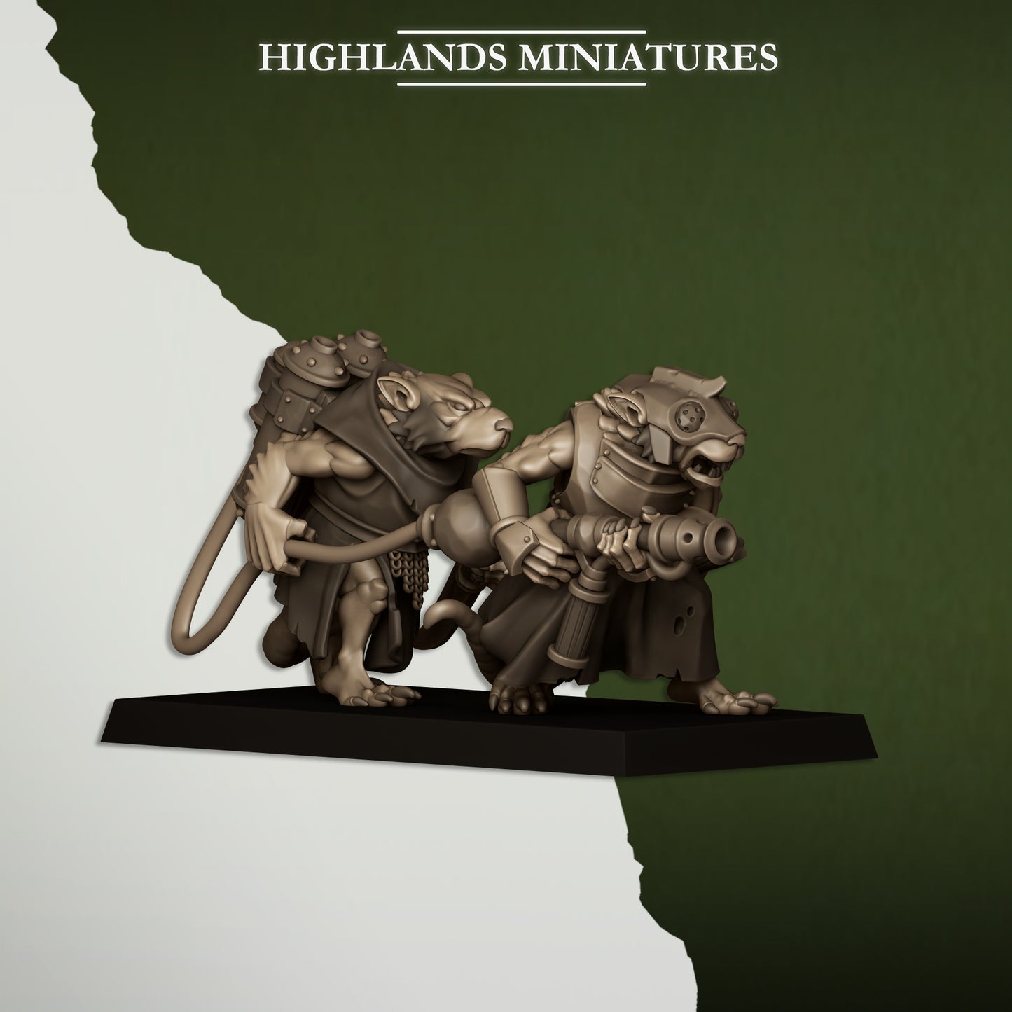 Sewer Vermin Heavy Weapons Teams - Highlands Miniatures