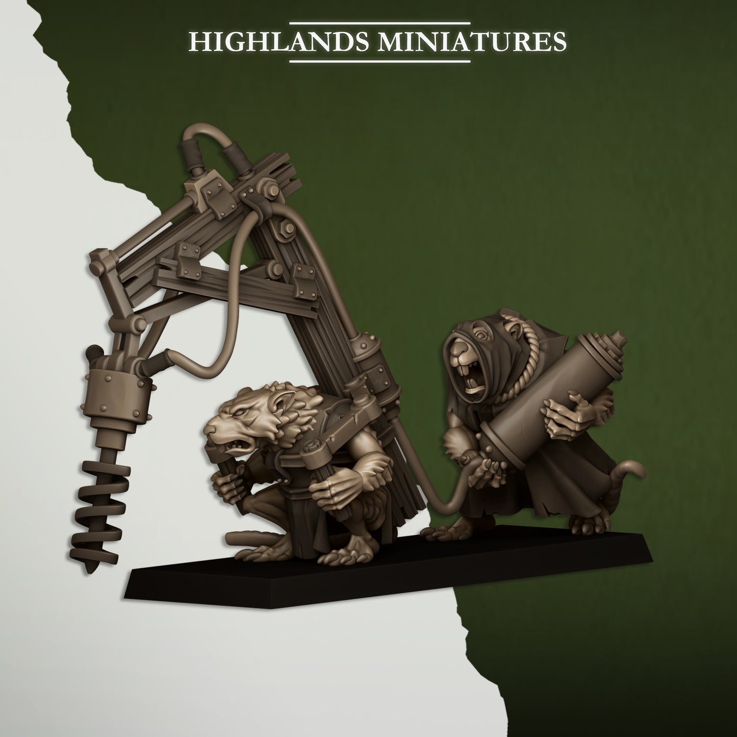 Sewer Vermin Heavy Weapons Teams - Highlands Miniatures