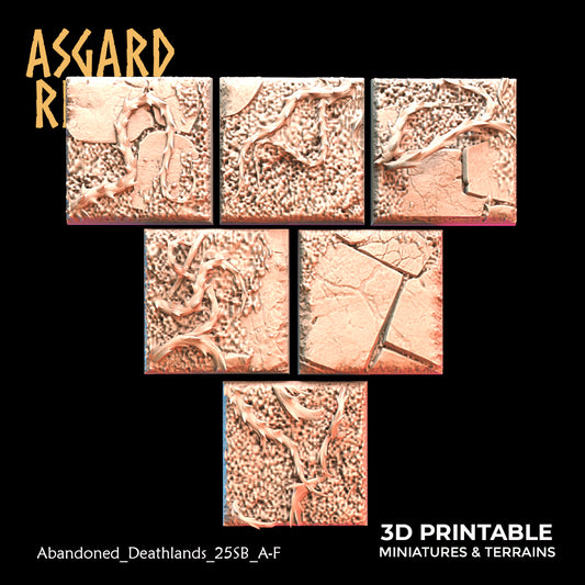 Verlassene Todesländer – 6 x 25 mm quadratische Basis – Asgard Rising