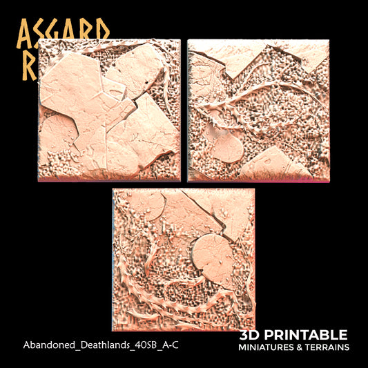 Verlassene Todesländer – 3 x 40 mm quadratische Basis – Asgard Rising