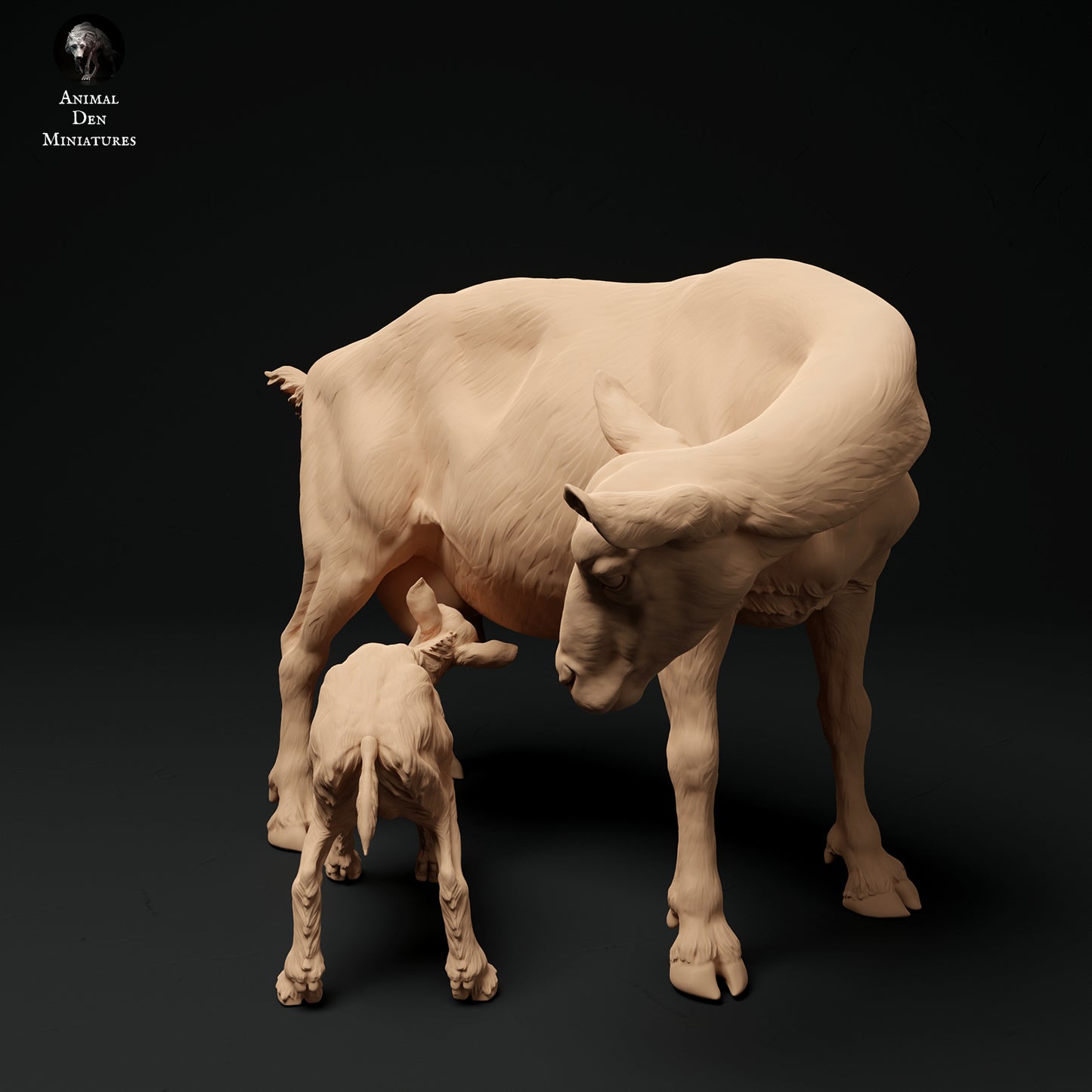 Alpine Goat With Kid - Animal Den Miniatures