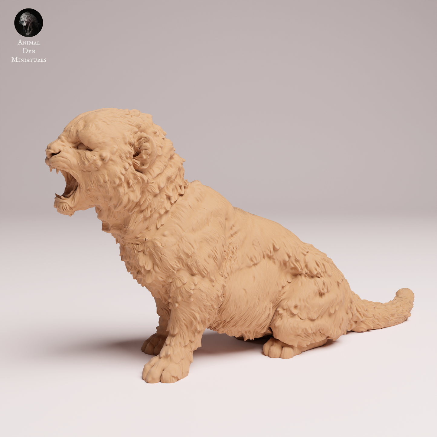 Amur Leopard Cub Roar - Animal Den Miniatures