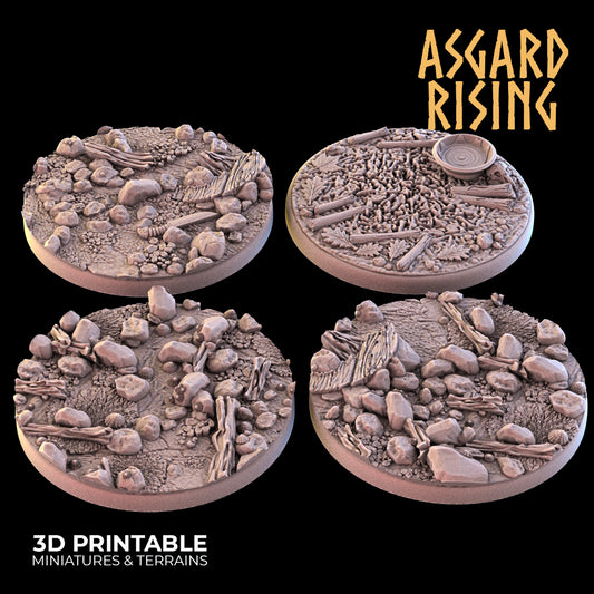 SAND SHORE 4 x runde Sockel 40 mm – Asgard Rising