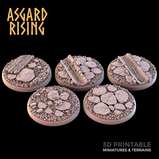 Dorf - 5x 25 mm Sockel - Asgard Rising